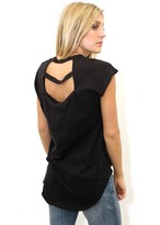 Thumbnail for your product : LnA Hi Lo V Neck in Black