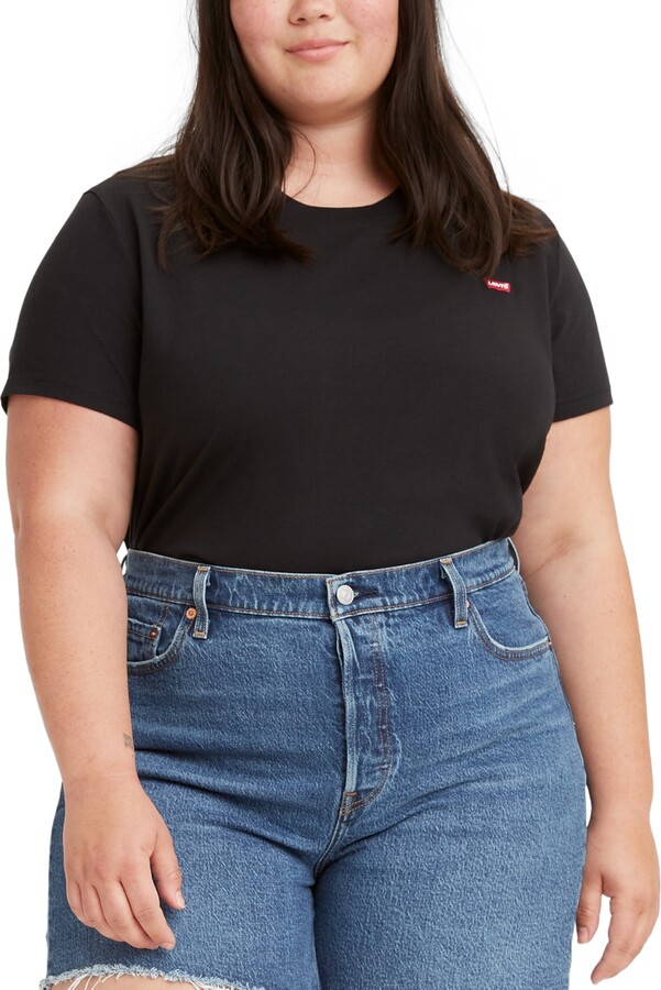 Levi's Trendy Plus Size Cotton Perfect Logo T-Shirt - ShopStyle