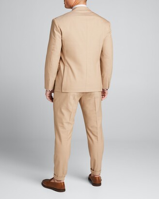 Navy Single-breasted wool-gabardine suit | Jil Sander | MATCHES UK