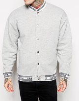Thumbnail for your product : ASOS Bomber With Jacquard Trims In Jersey