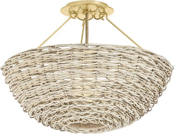 Troy Lighting Campo Semi-Flushmount Light in Beige