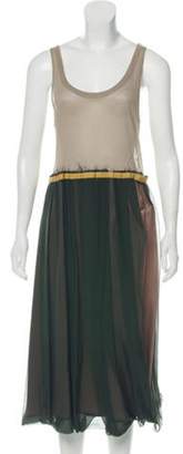 Marni Sleeveless Midi Dress multicolor Sleeveless Midi Dress