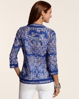 Thumbnail for your product : Chico's Printed Eyelet Jacket