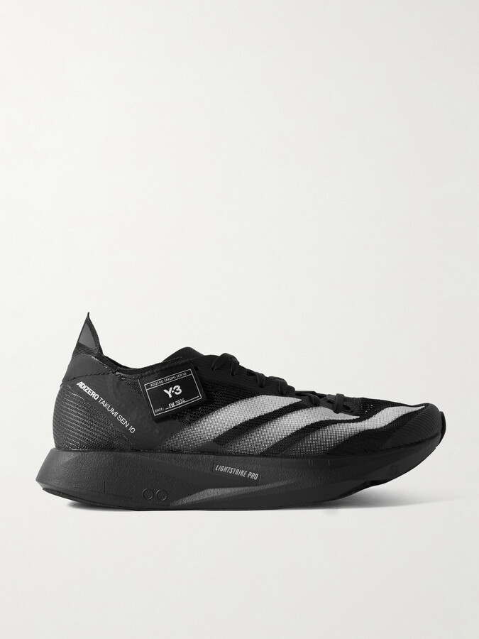 adidas + Y-3 Takumi Sen 10 Rubber-trimmed Mesh Sneakers - Black