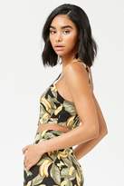 Thumbnail for your product : Forever 21 Linen-Blend Banana Print Crop Cami