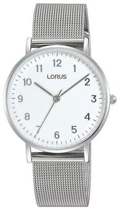 Lorus womens stainless steel mesh braclet watch
