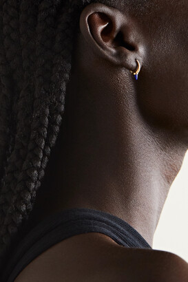 Maria Tash 8mm 18-karat Gold, Diamond And Lapis Lazuli Single Hoop Earring - One size