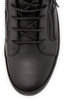 Thumbnail for your product : Giuseppe Zanotti Men's Tonal Leather Mid-Top Sneakers, Black
