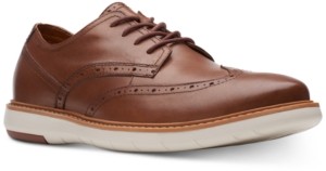clarks mens wingtip shoes