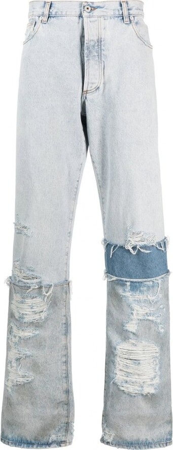 Heron Preston Distressed-Effect Straight-Leg Jeans