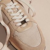 Thumbnail for your product : Burberry The Field Sneaker in Suede and Mesh