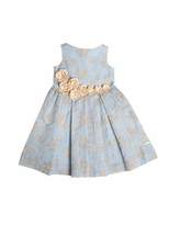 Thumbnail for your product : Pili Carrera Sleeveless Embroidered Linen-Blend Dress, Blue, Size 4-10