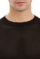 Thumbnail for your product : Barneys New York MEN'S JERSEY MESH PULLOVER SWEATER-BLACK SIZE EXTRA L