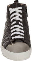 Thumbnail for your product : Miu Miu Quilted Leather Cap Toe High-Top Sneakers
