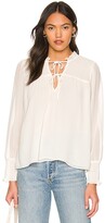 Thumbnail for your product : 1 STATE Smocked Tie Neck Blouse