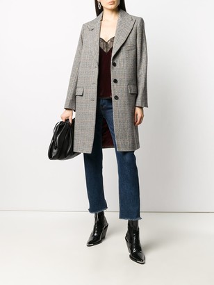 Zadig & Voltaire Mumy checked car coat