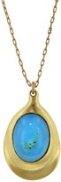Thumbnail for your product : Ten Thousand Things Turquoise Pendant Yellow Gold Necklace