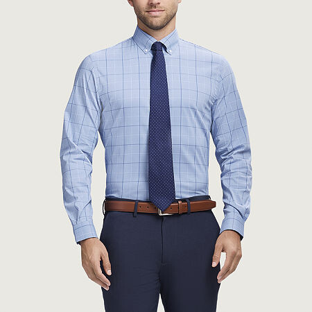 Izod Cool Fx Mens Slim Fit Easy Care Wrinkle Free Long Sleeve Dress Shirt