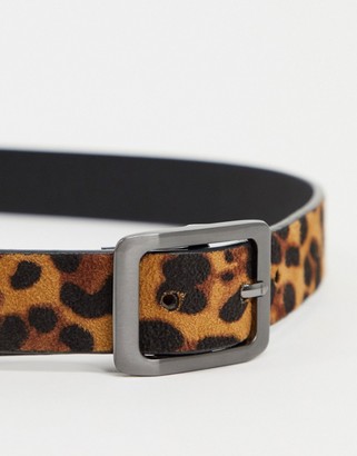 Glamorous belt in leopard print