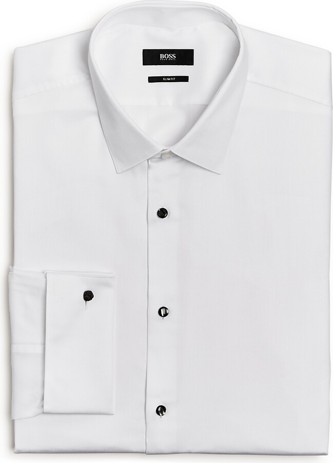 HUGO BOSS Jasper Pique Slim Fit Tuxedo Shirt