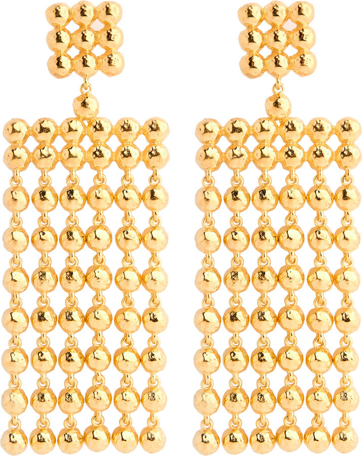 Joanna Laura Constantine Mini Orb 18kt Gold-plated Drop Earrings