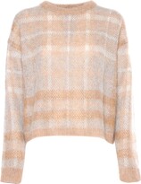 Tartan-Patterned Crewneck Sweater 