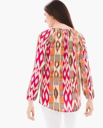 Chico's Chicos Feminine Ikat Cut-Out Tunic