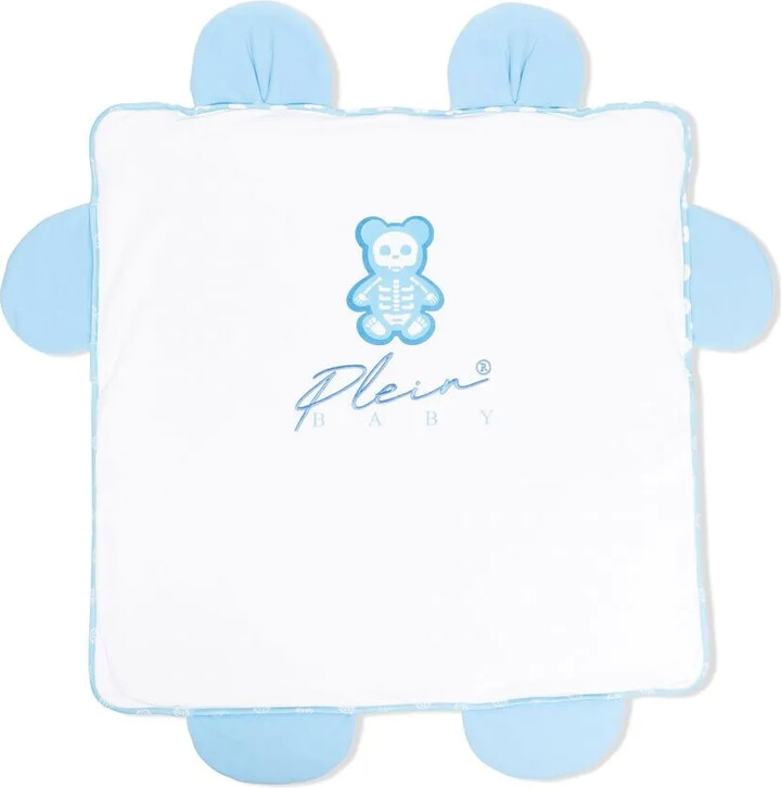 Philipp Plein Junior Embroidered-Logo Detail Blanket