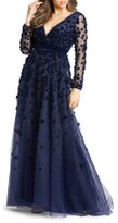 Thumbnail for your product : Mac Duggal Floral-Applique Flare Gown