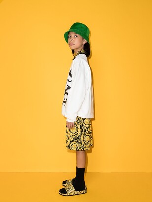 Versace Children Barocco Kids-print cotton shorts