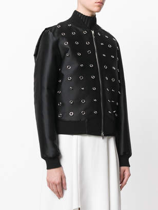 Stella McCartney loop embellished bomber jacket