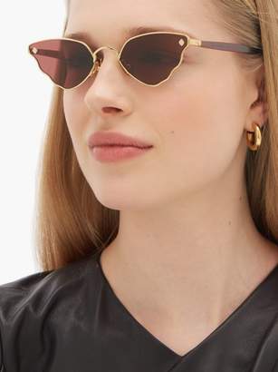 Atelier Moy Little Ripple Butterfly Gold-plated Sunglasses - Womens - Gold