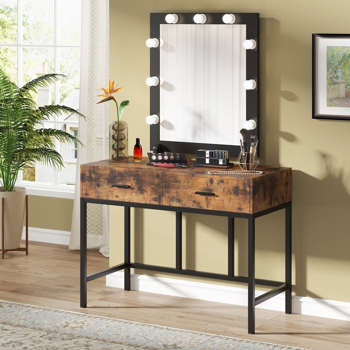 Tribesigns Vanity Table with Lighted Mirror, Makeup Vanity Dressing