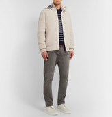 Thumbnail for your product : Brunello Cucinelli Ribbed Cashmere And Shell Hooded Down Cardigan