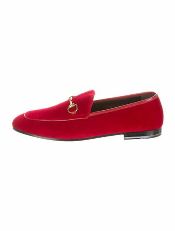 Gucci Jordaan Horsebit Accent Loafers w/ Tags Red - ShopStyle Flats