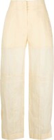 Semi-Sheer Cotton Tapered Trousers 