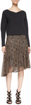 Thumbnail for your product : Nanette Lepore Geometric-Lace A-Line Skirt