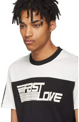 Givenchy Black and White Fast Love Jersey T-Shirt