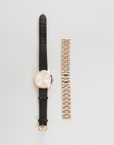 Thumbnail for your product : ASOS Interchangeable Watch In Black And Rose Gold