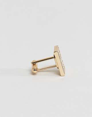 ASOS Gold Cufflinks With Crystals