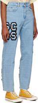 Thumbnail for your product : GCDS Blue Plush Ultrawide Jeans