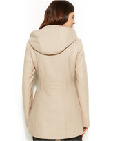 Thumbnail for your product : Anne Klein Hooded Wool-Blend Zip-Front Walker Coat