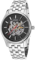 Thumbnail for your product : Rotary Men's Silver-Tone Steel Silver-Tone and Black Skeletonized Dial
