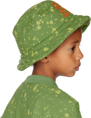Jellymallow SSENSE Exclusive Kids Green Ink Quilted Bucket Hat