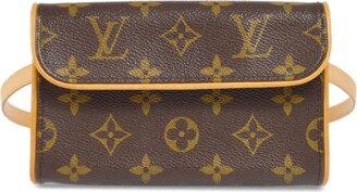 Pre-owned Louis Vuitton 2001 Pochette Florentine Belt Bag In Brown