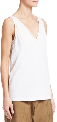 Brunello Cucinelli Relaxed V-Neck Tank Top