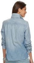 Thumbnail for your product : Chaps Petite Button-Down Chambray Shirt