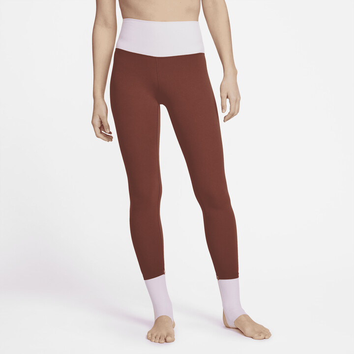 Nike Women's Yoga Luxe High-Waisted 7/8 Color-Block Leggings in