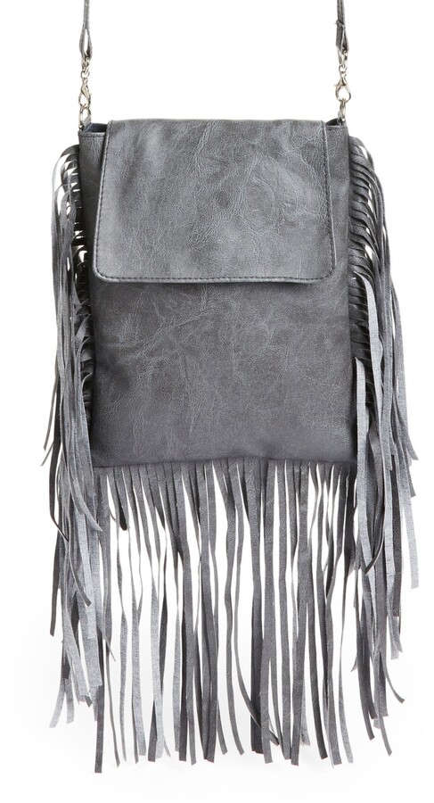 Gray Fringe Crossbody Handbags | Shop the world's largest collection of  fashion | ShopStyle