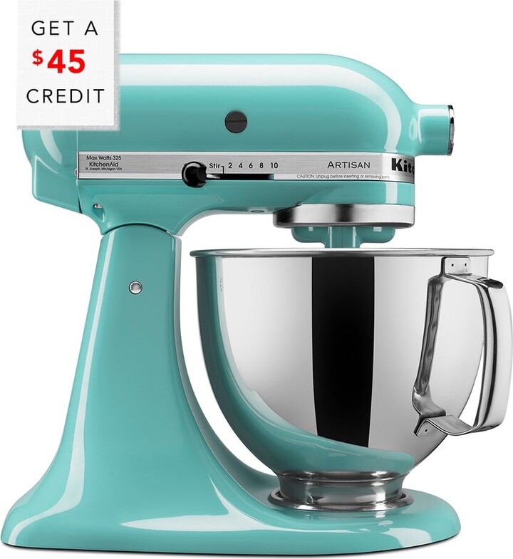 KitchenAid Artisan Series 5qt Aqua Tilt-Back Head Stand Mixer with $45 Credit
